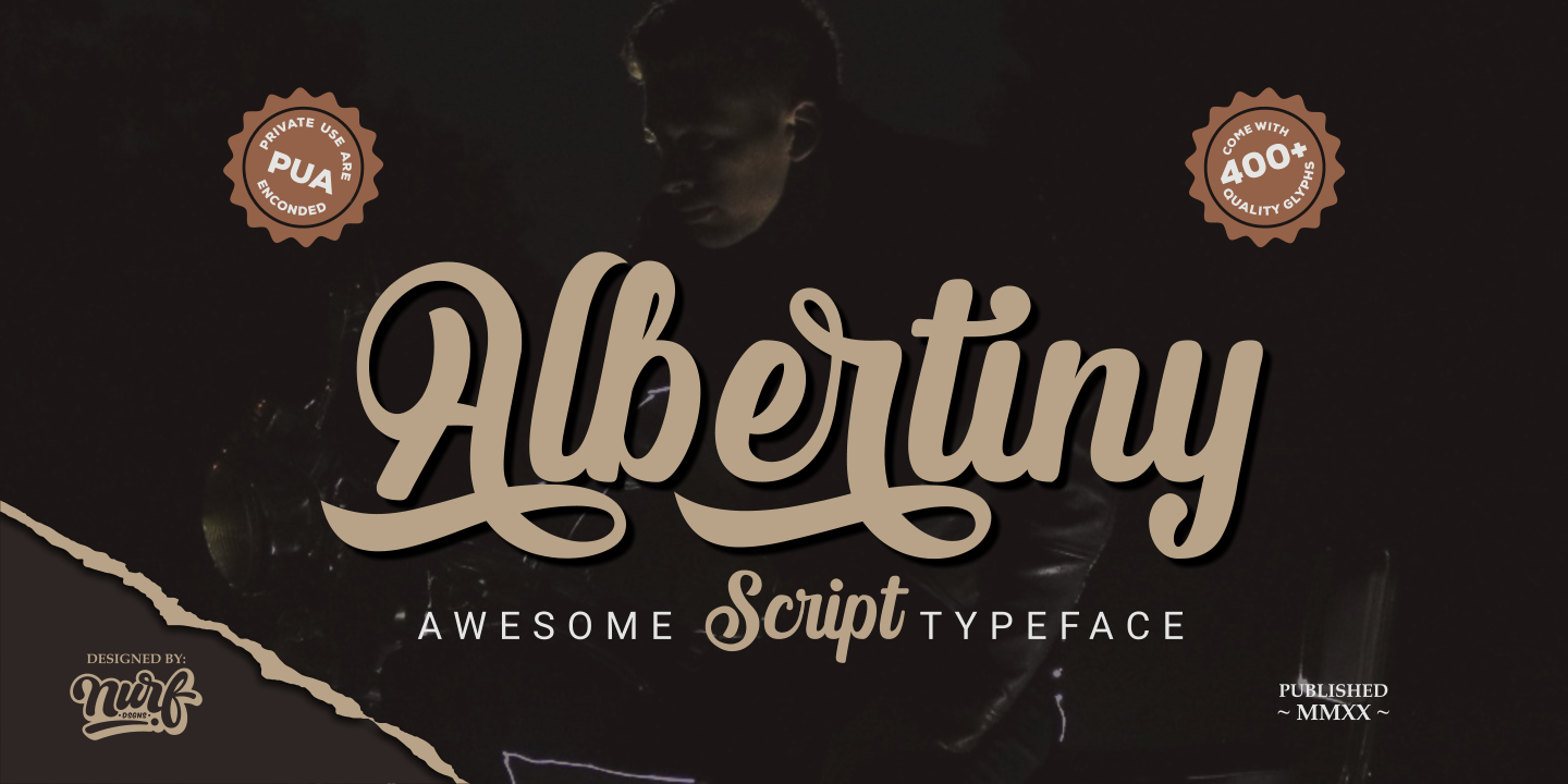 Beispiel einer Albertiny-Schriftart